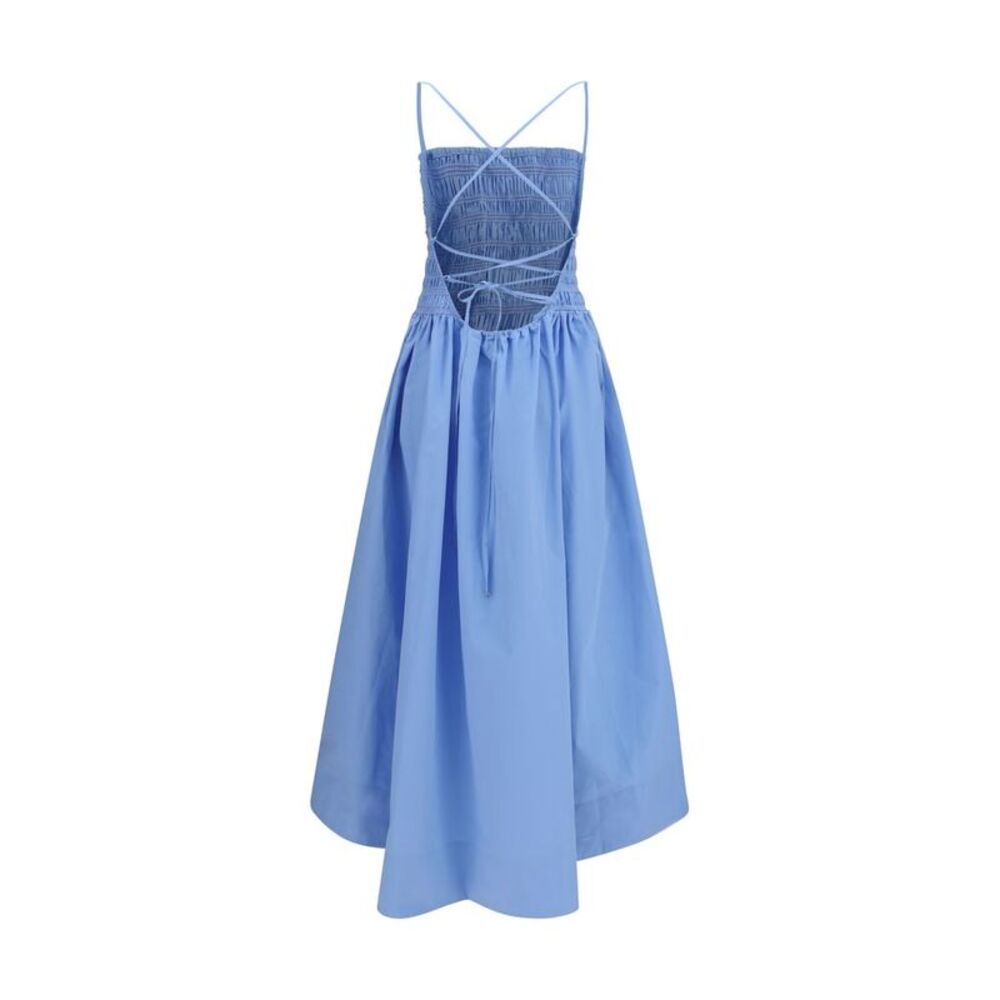 Ganni Blue Cotton Casual Women's Dress - Picture 2 of 3